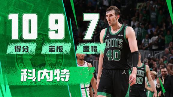 板凳奇兵!科内特全场10+9+7封盖撑起绿军禁区