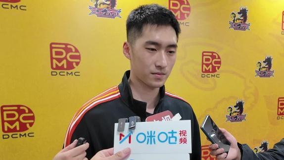  蒋浩然：男篮首战有点放不开 个人状态恢复90%