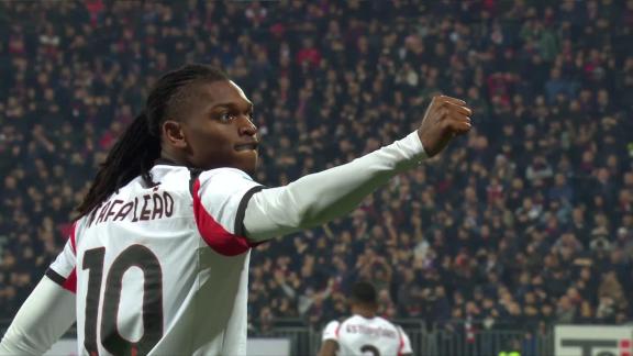  拉比奥低平球传后点 莱奥爆杆近角伤愈复出建功