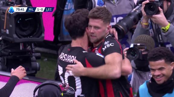 萨56传中 菲尔克鲁格头球破僵打入米兰处子球