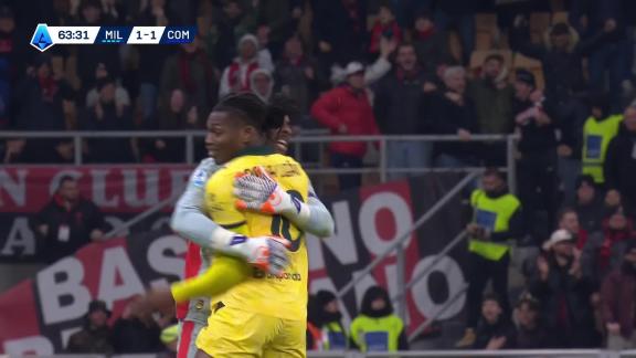  勤笑公发威！莱奥三人包夹下挑射空门得手