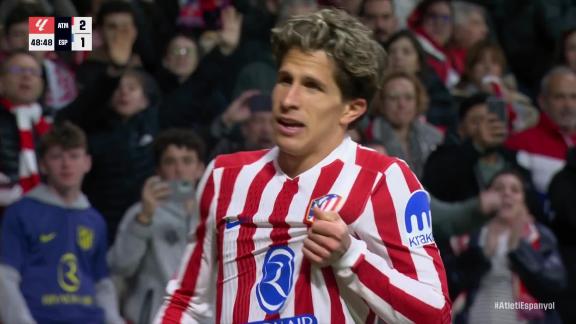  反超比分！小西蒙尼前插推射破门 马竞取得领先