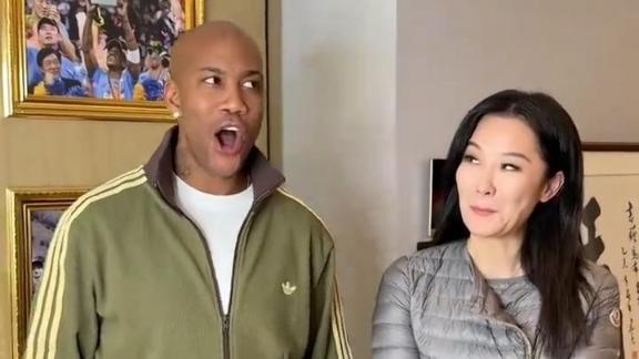  马布里与爱妻趣味问答：说中文名字猜NBA球星