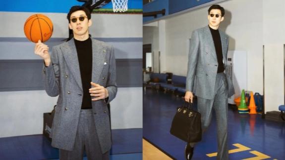 CBA球星爆改！周琦穿上西装竟神似王千源