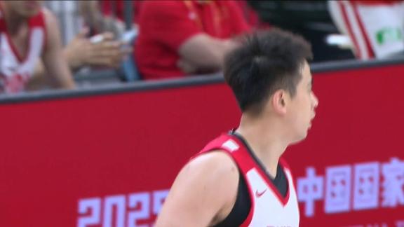 大师级别！赵继伟中距离半转身强投空心入网