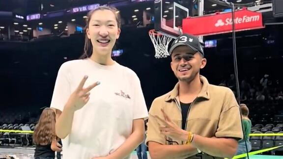 卡米然晒纽约Vlog：现场看WNBA支持韩旭
