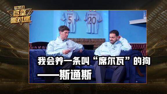 曼城功勋组合！斯通斯：我会养一条叫席尔瓦的小狗